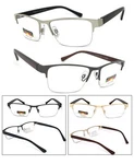 Progressive Reading Glasses 3 Power Strengths 1 Reader Semi Rimless. Fixed Price $15.99.