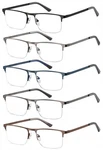 5 Pack Blue Light Blocking Reading Men Computer Eyeglasses Metal Half Fr. Fixed Price $38.69.