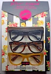 Betsey Johnson 3PK Reading Glasses +1.50 Black Tortoise Yellow New Readers. Fixed Price $24.56.