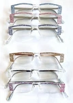 Crystal Reading Glasses Readers Made With Swarovski Blue Pink Purple Gold +2.75. Fixed Price $45.95.