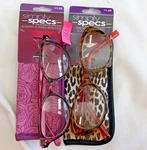 Foster Grant Simply Specs Pr. Reading Glasses +1.25 New W/ Cases Cora & Mag. Fixed Price $25.00.