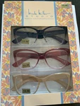 Nicole Miller Square Brown.clear-rose-nude 3 Pack Readers Glasses +2.50 Nib. Fixed Price $24.50.