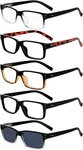Eyekepper Vintage Reading Glasses For Men - 5 Pack Spring Hinges Classic Readers. Fixed Price $9.99.