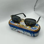 Brighton Funny Girl Sunglasses Vintage Handmade Black Gold Frames Includes Tin. Fixed Price $20.00.