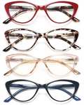 Eyeurl 4-PACK Cat Reading Glasses For Women- Blue Light Blocking Readers .... Fixed Price $33.06.