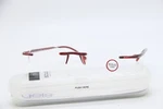 New Scojo Gels Grenadine 75810 Red Authentic Eyeglasses +1.00 W/case 47-18. Fixed Price $35.10.