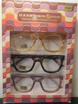 Max Studio Reading Glasses +3.00 Boxed Pair Chunky Square Overisized Readers. Fixed Price $22.99.