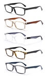 Eye Zoom 5 Pack Rectangular Vintage Plastic Frame Reading Glasses For Women. Fixed Price $17.99.