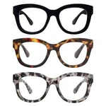 3 Pack Amomoma Eyewear Retro Oversized Reading Glasses For Women Blue Light. Fixed Price $29.99.