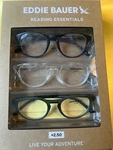 Eddie Bauer Designer Reading Glasses 3 Pack Readers +2.50 Black/brown/clear. Fixed Price $29.99.