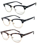 80'S Vintage Horned Rim Half Frame Clear Lens Reading Glasses - RE77. Fixed Price $13.99.