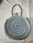 Universal Thread Light Blue Round Woven Tote Bag For Women With Braided Handle. Fixed Price $20.00.