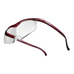 Hazuki Glasses Loupe Large 1.32 Times Magnifier Clear Lens Red W/tracking. Fixed Price $59.51.