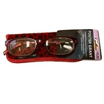 +3.25 Foster Grant Leopard Print Red Women's Reading Glasses W/ Bonus Case. Fixed Price $10.70.