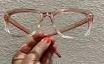 Betsey Johnson Glasses Frames Only Pink VMP2031 Translucent Cateye. Fixed Price $15.00.