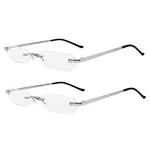 Dbeftli Mini Rimless Reading Glasses Slim Compact Metal Readers With Spring .... Fixed Price $27.60.