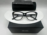 Prada VPR04W-F 389-1O1 Italy Black Polished Designer Eyeglasses Frame 54-17-140. Fixed Price $179.99.