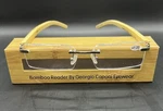 Rimless Reader Glasses By Georgio Caponi +1.0 W/bamboo Case-brand New. Fixed Price $25.00.