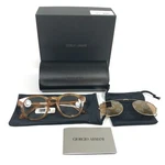 Giorgio Armani Eyeglasses Frame AR8190-U 5979/1W Honey Havana W/ Clip Ons 48 Mm. Fixed Price $279.99.