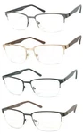 1 Or 2 Pair(s) Metal Frame Semi Rimless Bifocal Reading Glasses Spring Temples. Fixed Price $22.95.