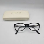 Versace Mod. 3184 GB1 Rectangle Black Gold Eyeglasses Frame 52*16*140. Fixed Price $47.00.