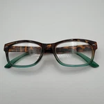 Foster Grant Eyeglasses Tortoise Teal Rectangle Frame Only 53 18 143 Ravi. Fixed Price $19.85.