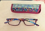 Foster Grant Allegra Win Reading Glasses +2.00 With Colorful Pattern Case 50019-. Fixed Price $14.00.