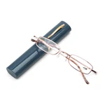 Compact Reading Glasses With Aluminum Tube Case Women Spring Hinge Reader. Fixed Price $9.69.
