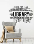 Vinyl Wall Decal Library Words Cloud Reading Reader School Stickers (IG6143). Fixed Price $29.99.