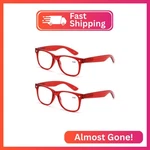 V.w.e. 2 Pairs Transparent Neon Color Deluxe Reading Glasses - Comfortable Styli. Fixed Price $18.26.