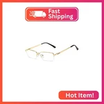Qecepei Half Rimless Metal Eyewear Frames Blue Light Blocking Transparent Lens. Fixed Price $23.80.