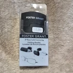 Foster Grant Gideon Folding Reading Glasses +2.50 Black Silver RCT34T-250.FGX. Fixed Price $10.00.