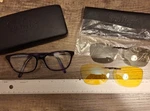 Sunlites SL5001 (510) Plum Marble Eyeglasses Frames W/ 3 Magnetic Clips & Case. Fixed Price $100.00.