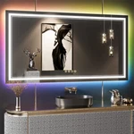Rgb Led Bathroom With Lights Vanity Wall Mirrors Dimmable Smart Anti-fog. Fixed Price $399.95.