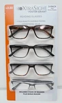 4 Pack Foster Grant Xtra Sight Cyril & Pacey Reading Glasses +2.50. Fixed Price $16.89.