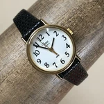 Timex Easy Reader Women T93 Fashion Black Leather Band Quartz 24MM Watch 6 1/4". Fixed Price $17.21.