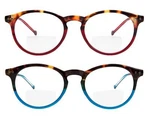 Yogo Vision Bifocal Reading Glasses 2 Pack Plastic Keyhole Spring Hinge Frames. Fixed Price $14.99.