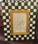 Mackenzie-childs 9" X 11" Courtly Check Frame- For 4" 6" Picture N.i .b.. Fixed Price $92.50.
