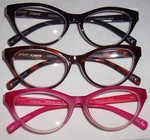 New Betsey Johnson 3 Pair Reading Glasses Black/brown/ombre Pink Cat Eye +2.50. Fixed Price $29.99.