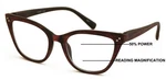 Progressive Multifocus Cat-eye Reading Glasses Tri-focal Clear Reader Wood. Fixed Price $14.95.