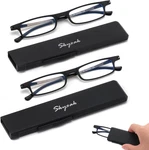 2 Pack Ultra Thin Lightweight Folding Reading Glasses Women TR90 Blue. Fixed Price $43.12.