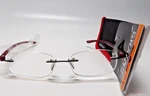+1.75 Reading Glasses 3 Pair Frameless Foster Grant Archie Red With Case New. Fixed Price $15.00.