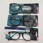 '3 Pair" Foster Grant Round Reading Glasses Bryn Tel 2.50 Readers W/case. Fixed Price $24.95.