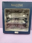 Kenneth Black New York Men Reading Glasses +1.50 3 Pairs Readers. Fixed Price $25.00.