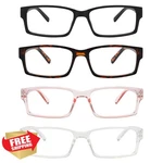Wenlcck Reading Glasses Women Rectangle Clear Lens Spring Hinges. Fixed Price $27.99.
