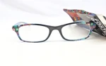Foster Grant Blue Geometric Reading Glasses W Case 50/19-139 PD58.5 Allegra Nav. Fixed Price $16.99.