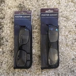 (2) Foster Grant Black Frame Readers W/ Case +1.25. Fixed Price $19.97.