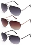 3 Packs Rimless Metal Frame Classic Aviator Fashion Sunglasses For Women. Fixed Price $15.99.