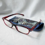 Foster Grant Allegra Black Red Geometric Reading Glasses Readers 50-19-139 Case. Fixed Price $10.62.