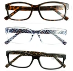 3 Pack Elle +2.00 Premium Reading Glasses Multi-color Designer Readers. Fixed Price $28.99.